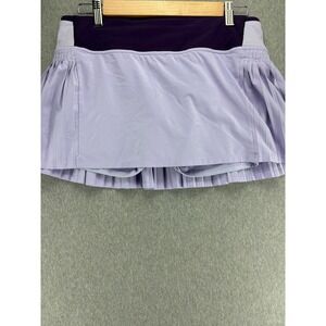 Lululemon Tennis Skirt Womens L Lavender Pleated Purple Running Athletic Skort